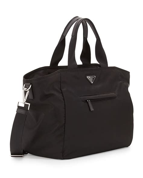 prada nylon tote with strap